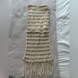 Zara Cream Knit Skirt